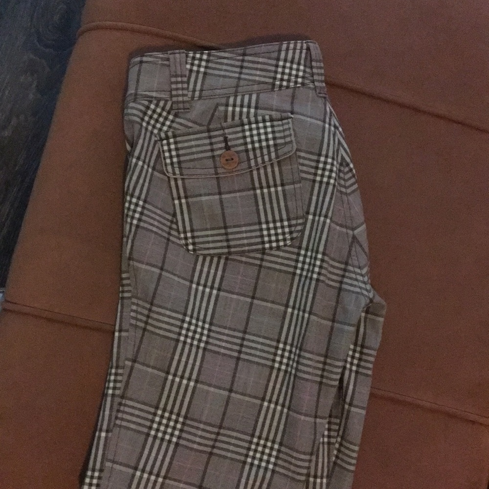 Plaid Capri length pants